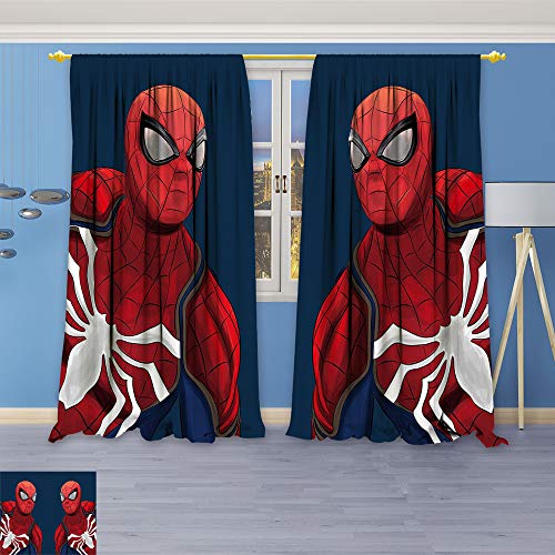 Zmcongz - Cortinas decorativas para sala de estar, 2 paneles, diseño de Spiderman