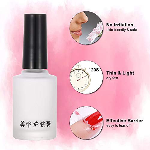 zroven Belleza de uñas Látex Líquido Peel Off Cinta Protector de cutícula inodoro protector para la cutícula sin olor para el arte de uñas