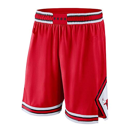 ZXZXING Pantalones Cortos de Hombre Pantalones de Baloncesto Pantalones de los Chicago Bulls con Pantalones Cortos Bordados con Chips Pantalones Cortos de Jersey Swingman