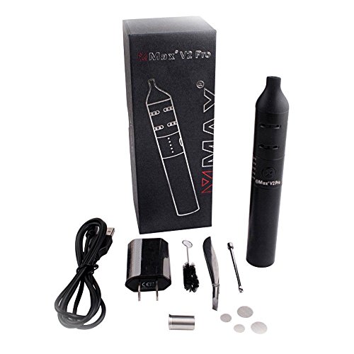 - Vaporizador X de Max V2 Pro - superventas vaporizador nº 1 Antes bajo el nombre (Storm) - 2200 mA/h batería de ión litio - Forma del lápiz - Acero de aluminio - adecuado para limpia a vapor de hierbas, aceite y cera