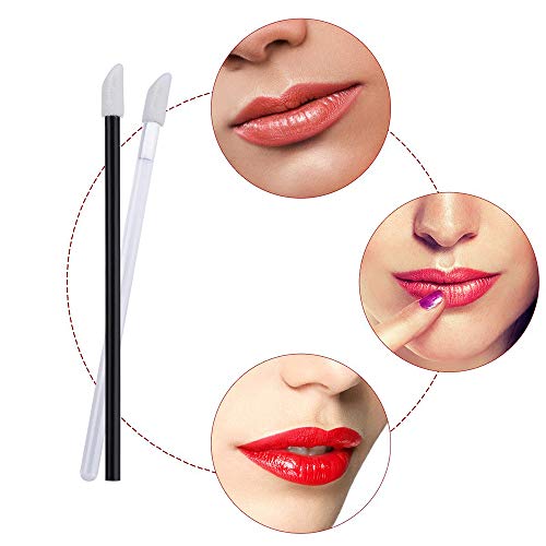 100 Piezas Cepillo de Labios Desechable,Desechable Varitas de Brillo Pincel de Labios,Aplicador de Varillas de Brillo Herramienta Cosmetica Maquillaje Belleza