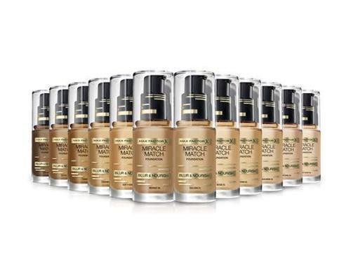 2 x Max Factor Miracle Match Blur & Nourish Foundation 30ml - 45 Warm Almond