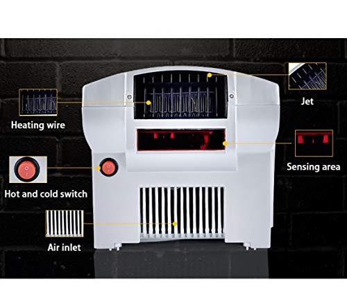 2000W Secador De Manos, Inteligentes De Alimentación De Red Automática De Alta Velocidad Del Viento Y Aseo Inducción Automática Secador De Aire, Secador De Manos Automático De Pared/Oro