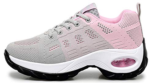 2020 Zapatos cuña Mujer Zapatillas de Deportivas Plataforma Mocasines Primavera Verano Planas Ligero Tacon Sneakers Cómodos Zapatos para Mujer Negro Gris Blanco