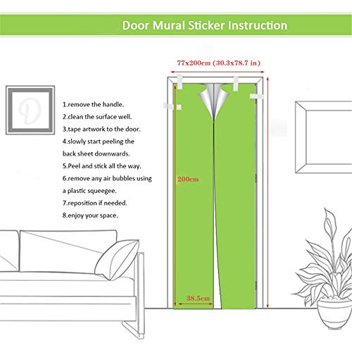 3D Etiqueta De Puerta Autoadhesiva Extraíble 77X200Cm Ideas Para Amueblar Estanterías Impermeable Diy Adhesivo Decorativo De Puerta Cocina Sala De Baño Mural Pegatinas De Pared Decoración De Hogar