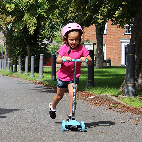 3StyleScooters® RGS-1 Patinete Scooter Tres Ruedas para Niños Pequeños Niños de 3 Años o Más con Luces LED en Las Ruedas, Diseño Plegable, Manillar Ajustable (Azul)