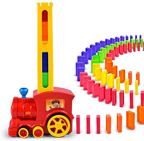 3T6B Tren eléctrico Domino, Juego automático de distribución de Rally, Juguete Educativo para la Primera Infancia Adecuado para niños Mayores de 3 años