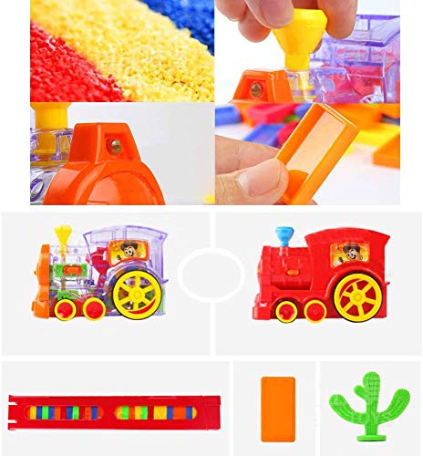 3T6B Tren eléctrico Domino, Juego automático de distribución de Rally, Juguete Educativo para la Primera Infancia Adecuado para niños Mayores de 3 años