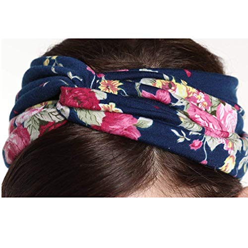 4 Piezas Diademas para Mujer Floral Print Vintage Twisted Nudo Elástico Turb4 Piezas Diademas para Mujer Floral Print Vintage Twisted Nudo Elástico Turantes para el Pelo Accesorios para Cabeza Deporte