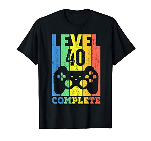 40 Años Cumpleaños Hombre Mujer Regalo Divertido Level 40 Camiseta