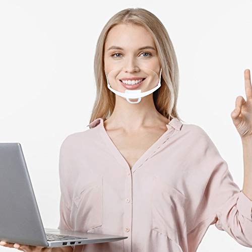 5 Piezas Boca Visera pantalla facial Cubierta de boca transparente protección facial anti-salpicaduras Para hostelería, dentistas, peluqueros transparente reutilizable