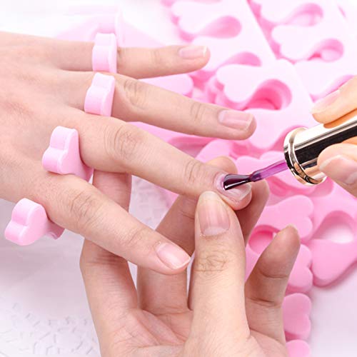 50 unids Espuma suave Esponja Separadores del dedo Dividir Esponja suave Dedo Divisor Espaciador Nail Art Manicura Pedicura Herramientas Gel Polaco Revestimiento Pintura Pedicura Manicura Accesorios H