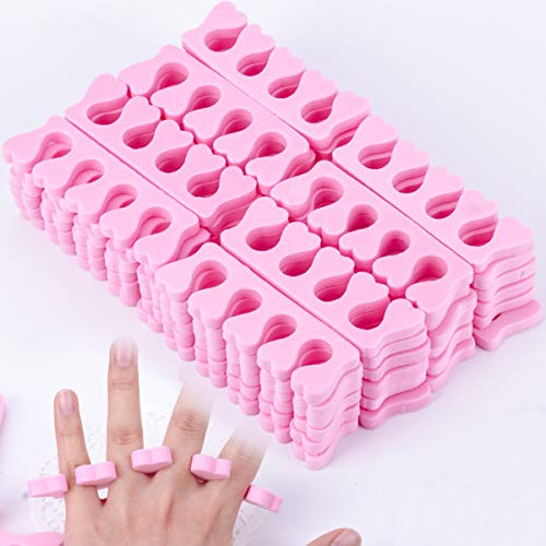 50 unids Espuma suave Esponja Separadores del dedo Dividir Esponja suave Dedo Divisor Espaciador Nail Art Manicura Pedicura Herramientas Gel Polaco Revestimiento Pintura Pedicura Manicura Accesorios H