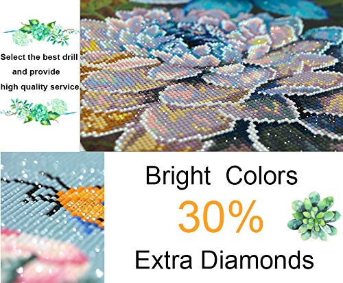 5D Pintura Diamante por números Kit Completo 3D DIY Diamond Painting Full Drill Punto Cruz Crystal Rhinestone Bordado Manualidades Hogar Decoración Art B23267 Búho ojos grandes Square Drill,25x30cm