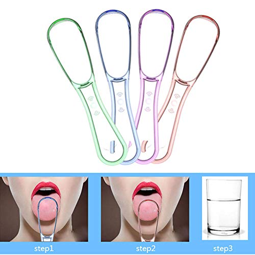 5pcs Limpiador Lingual De La Mano del Raspador De Cepillo Mal Aliento Lejos De Sílice Handle Limpieza Bucal Higiene Dental Care Color Al Azar