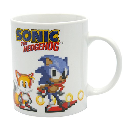 ABYstyle ABYMUG111 Taza de Sonic, de Píxeles, Porcelana, 320 ml, Multicolor