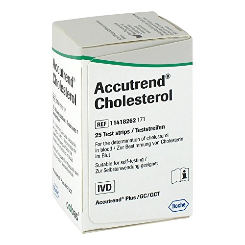 ACCUTREND CHOLESTEROL, 25 Tiras reactivas para test de Colesterol en sangre