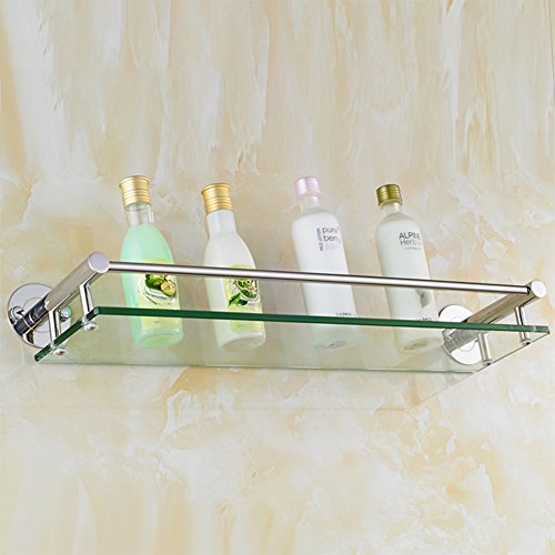 Acero inoxidable baño estante de cristal Cosméticos de baño WC de pared-A