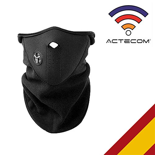 actecom Protector para cara 4090 Mascara Neopreno Cuello de Cara Protección para Moto Bici Ciclismo Esqui Parapente