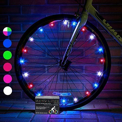 Activ Life Luces LED bicis (Set de 2 Rojo, Blanco y Azul). Regalo Fitness, Deportivo Ideal para Nietos, sobrinos. Idea Popular, Original y Divertida del 2020 para Alguien Que lo Tiene Todo.