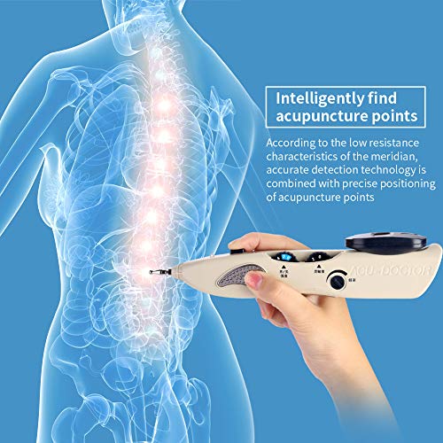 Acupuntura Masaje Pen, Pluma De Masaje De Acupuntura, 10.8 X 4.5 X 2 Pulgadas Sistema De Herramientas De Puntero De Alivio De Dolor y Cuidado De Salud Electrónico Digital