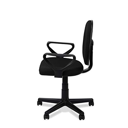 Adec - Danfer, Silla de Escritorio, Silla de Oficina o de Despacho, Color Negro Medidas: 54 x 79-91 cm