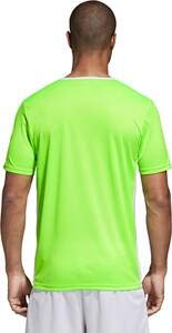 adidas Entrada 57 Camiseta de Fútbol para Hombre de Cuello Redondo en Contraste, Verde (Solar Green/White), L