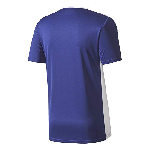 adidas Entrada 79 Camiseta de Fútbol para Hombre de Cuello Redondo en Contraste, Azul (Dark Blue/White), XS