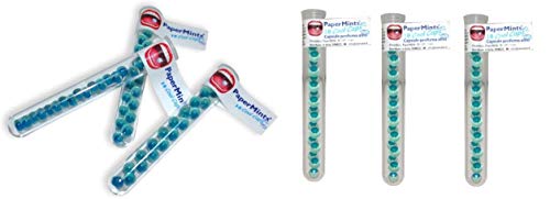 Adiós a la halitosis, con PaperMints® Cool Caps - Cápsulas refrescantes para el aliento (6 Tubos de 18 Cápsulas)