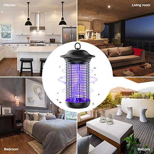 Aerb Lámpara Antimosquitos Eléctrico UV 18W, LED Mosquito Lámpara Trampa, 4000V Potencia de Alto Voltaje, Matar Mosquitos, Moscas, Polillas, para hogar