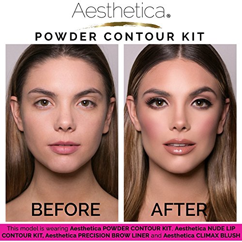 Aesthetica cosméticos Contour y resaltar Kit de maquillaje de paleta de maquillaje contorno – fáciles de seguir instrucciones paso a paso incluido