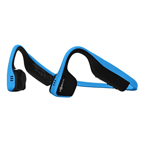 Aftershokz Trekz Titanium, Auriculares deportivas con Conducción Osea, Bluetooth 4.1 Inalámbricos, Reducción de Ruido Micrófono para Movil, Azul (Blue)