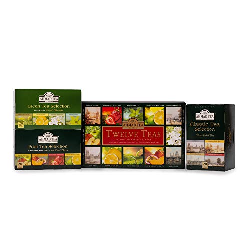 Ahmad Tea Twelves Teas (Pack of 1, Total 60 Enveloped Tea Bags)