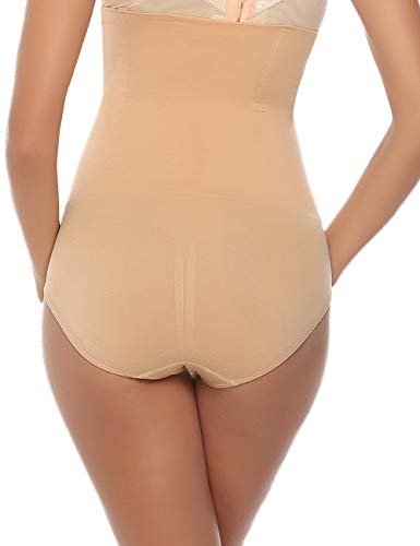 Aibrou Braguitas Moldeadora Cintura Alta Adelgazantes Abdomen,Faja Reductora Postparto Shapewear para Body Mujer Comodo y Transpirable Talla Grande S-XXL