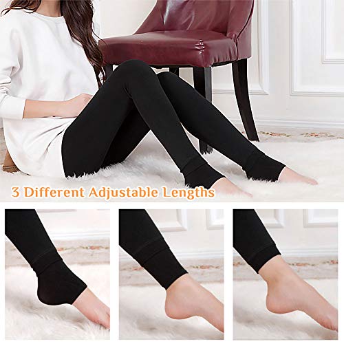 AimTop 2 Pack Leggins Termicos Mujer, Leggins Mujer Invierno Terciopelo Elástico Leggings Mujer Invierno, Mallas Termicas Mujer Pantalon Termico, Leggings Negros