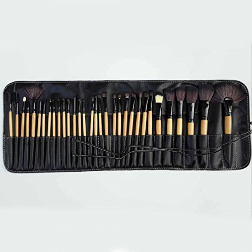 AiSi Luxury 32 PCS Professional Makeup Brushes Tools Sets / Kits Natural Cosmetic Animal Hair Brushes with Pouch and Bag by AiSi