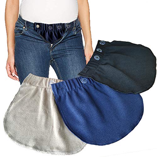 3Pcs Extensores de Cintura de Embarazo Extensores de Pantalones de  Maternidad Alargador Pantalon Embarazada para Mujeres Embarazadas Extensor  de Cintura Ajustable + 6Pcs Extensores de Sujetador : : Moda