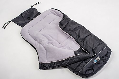 Altabebe Active Line - Saco de invierno para silla de paseo, 0-12 meses, color negro/gris claro