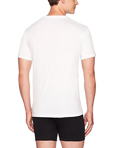 Amazon Essentials 6-Pack Crewneck Undershirts Camisa, Blanco (White), Large