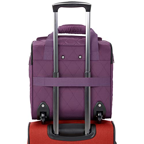 AmazonBasics – Maleta que cabe bajo el asiento de un avión, Morado acolchado