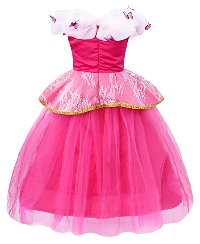 AmzBarley Disfraz Princesa Vestido Niña Disfraces Traje Bella Durmiente Fiesta Cumpleaños Regalo Halloween Carnaval Nniños Muchachas Cosplay