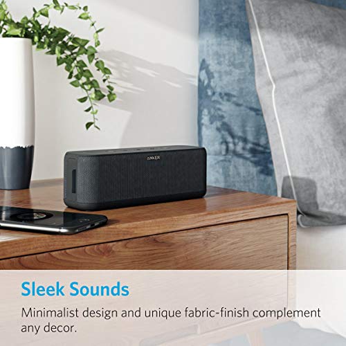 Anker SoundCore Boost Altavoz Bluetooth portátil 20W con tecnología BassUp, autonomía de 12h, IPX5, rango de conexión de 20 metros, con sonido y bajos superiores para iPhone, Samsung y otros