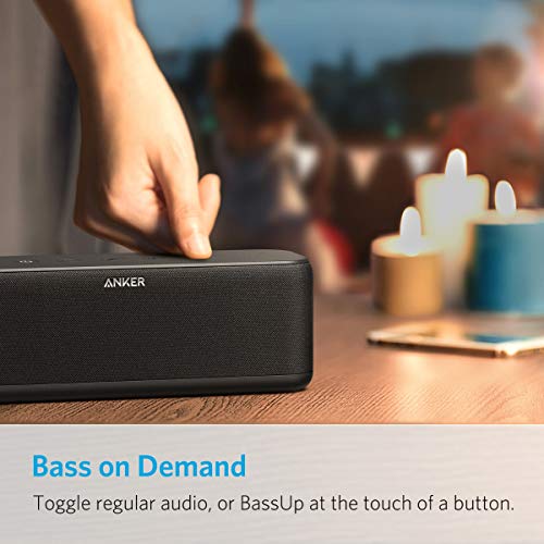 Anker SoundCore Boost Altavoz Bluetooth portátil 20W con tecnología BassUp, autonomía de 12h, IPX5, rango de conexión de 20 metros, con sonido y bajos superiores para iPhone, Samsung y otros