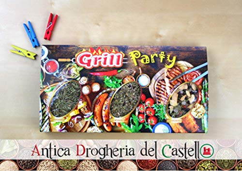 Antica Drogheria del Castello, condimento italiano. Especias para carne y verdura, excelente para barbacoas, parrillas, al horno. 3 mezclas diferentes de 30 gr (10 porciones) cada una, resellables