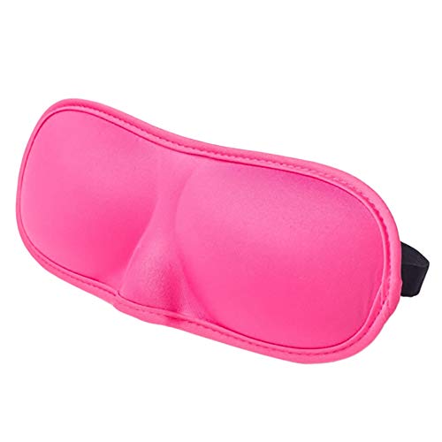 Antifaz para Dormir, Estéreo 3D, Protección para Los Ojos, Transpirable, Opaco, Color Sólido, Adecuado para Estudiantes, Negocios, Viajes, Siesta (con Tapones para Los Oídos) (Pink)