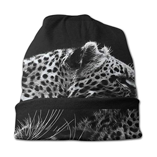 AOOEDM Gorro de uso diario para hombre, un tigre con cicatrices, cálido, holgado y suave para la cabeza, comodidad durante todo el año, gorros serios para un estilo serio, gorro de punto holgado de g