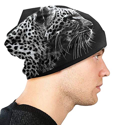 AOOEDM Gorro de uso diario para hombre, un tigre con cicatrices, cálido, holgado y suave para la cabeza, comodidad durante todo el año, gorros serios para un estilo serio, gorro de punto holgado de g