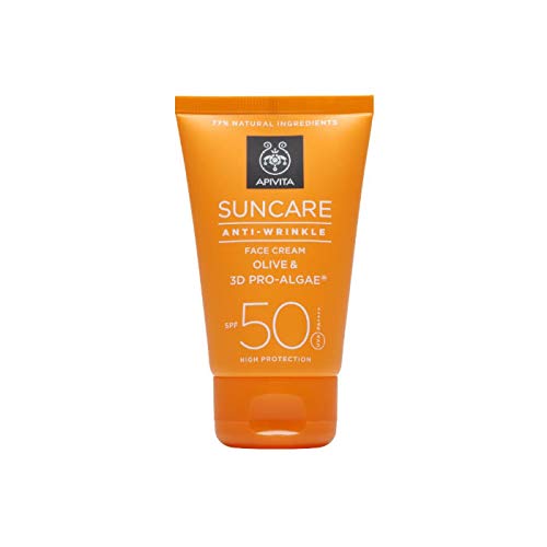 Apivita Suncare Crema Facial Antiarrugas SPF50+, 50ml