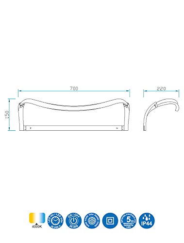 Aplique Design Sisley de baño y cuadro de 70 cm