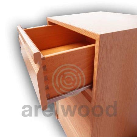 arelwood Cajonera Frente Postformado Cerezo 2 Montada 50X50-5 Cajones. Alto 89,3 cm.